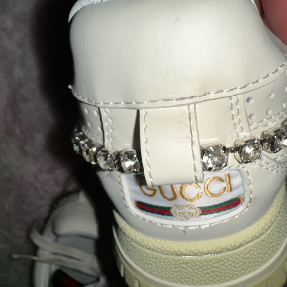 New Gucci Re-Web Crystal Chain Sneakers Size 38 - Picture 9 of 16